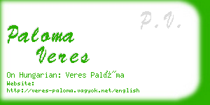 paloma veres business card